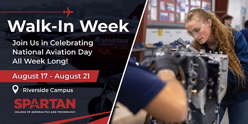 Walk-In Week | August 17-21 | Riverside, CA