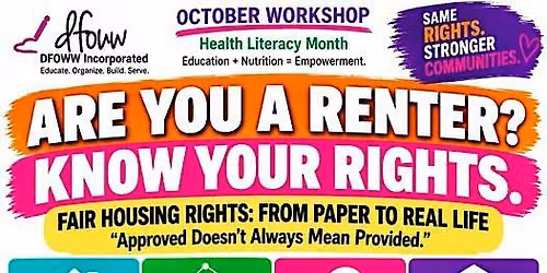 RENTERS KNOW YOUR RIGHTS WORKSHOP - FREE CATERED LUNCH OLIVE GARDEN