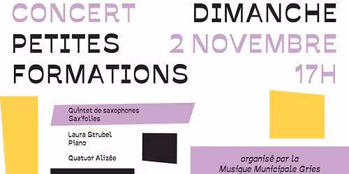 Concert Petites Formations