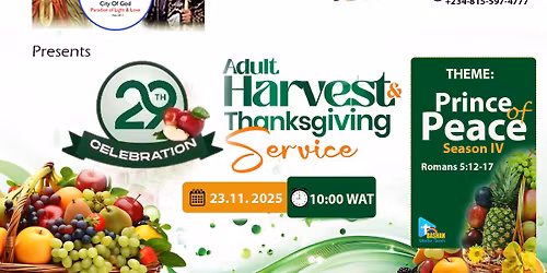 29th Adult Harvest Celebration