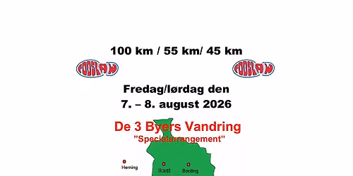 De 3 Byers Vandring - 100 km