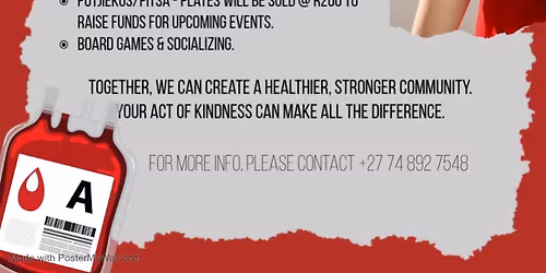 Blood Donation & Fundraising Drive!