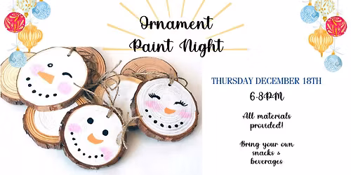 Ornament Paint Night at The Carousel!