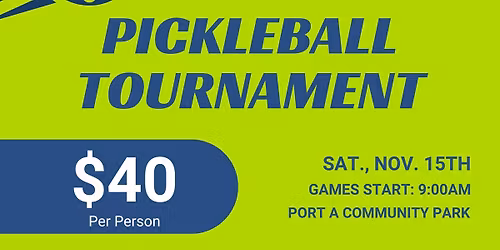 Pickleball Tournament 2025