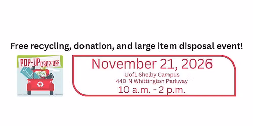 November 2026 Pop-Up Drop-Off