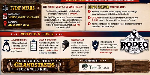 MUTTON BUSTIN Sponsored by Tree House Foods