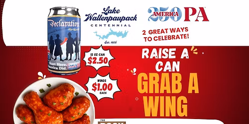 Raise A Can, Grab a Wing!