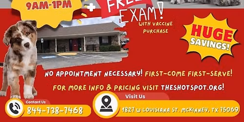 Affordable Pet Vaccinations & Wellness Clinic, McKinney @ Our Full-Service Hospital