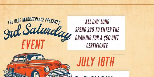 \u27283rd Saturday at The Olde Marketplace\u2728
