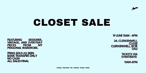 closet sale: mikai mcdermott