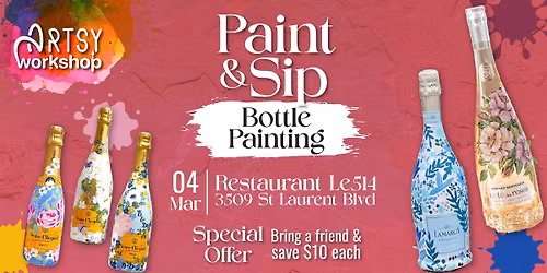 Paint & Sip | Bottle Painting Edition