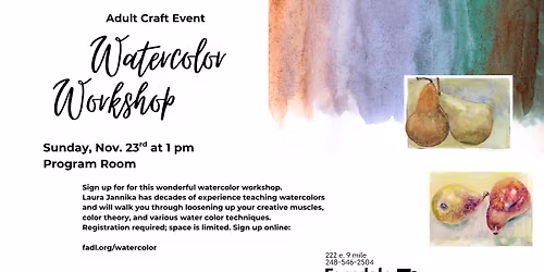 Watercolor Workshop (FULL)