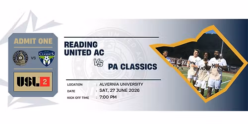 Reading United AC vs. PA Classics | USL2 Soccer