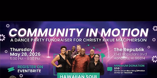 Community in Motion Fundraiser for Christy Kikue MacPherson