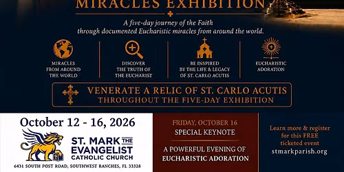 St. Carlo Acutis Eucharistic Miracles Exhibition