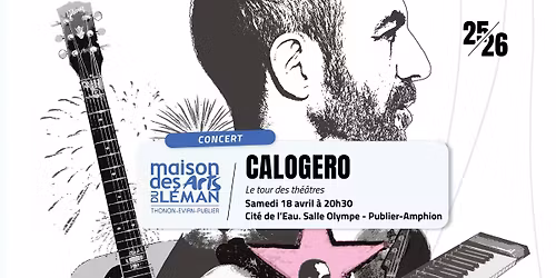 Concert : Calogero - Le tour des th\u00e9\u00e2tres