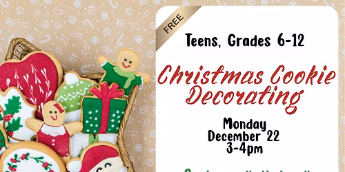 Teens: Christmas Cookie Decorating