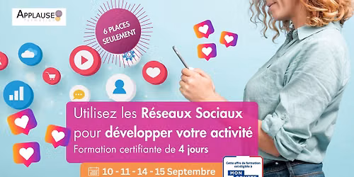 RESEAUX SOCIAUX : d\u00e9velopper son activit\u00e9 commerciale - Formation, 4 jours