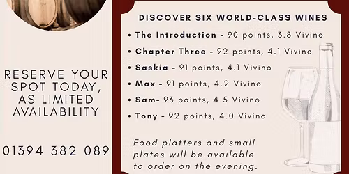An evening with Miles Mossop - Wine tasting