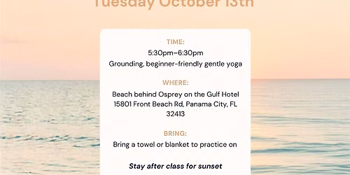 Sunset Beach Yoga Class