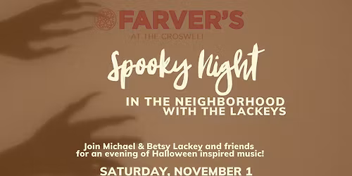 LIVE MUSIC: Spooky Night in the Neighborhood with the Lackeys
