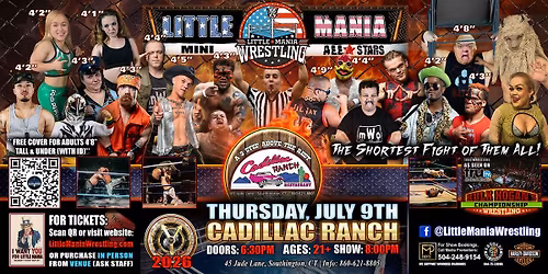 Southington, CT - Little Mania Mini Wrestling @ Cadillac Ranch
