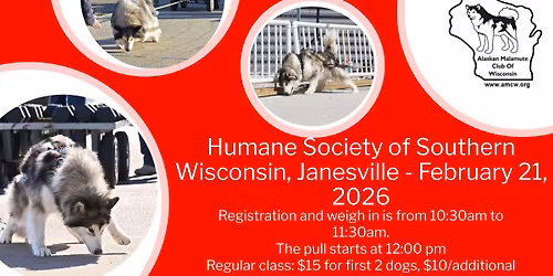 AMCW Weight Pull - Humane Society of Southern Wisconsin, Janesville, WI