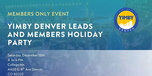 YIMBY Denver Leads and Members Holiday Party
