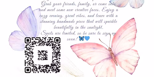 Resin Crushed Glass Butterfly Suncatcher