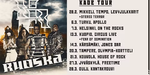 Ruoska, pe 6.3.2026, Turku, Apollo