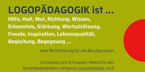 Schnupper-Abend f\u00fcr den Lehrgang Logop\u00e4dagogik im Viktor Frankl Zentrum Wien (Eintritt frei!)