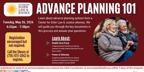 Advanced Planning 101: Presented by the Center for Elder Law & Justice