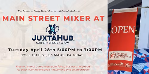 Emmaus Main Street Mixer at Juxtahub