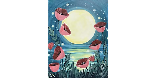 Moonlight Poppies - Paint and Sip in Houston | Classpop!\u2122