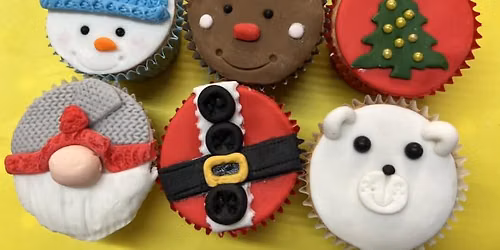 Parent & child Christmas cupcake decorating