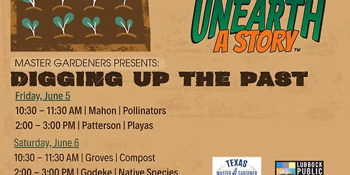 Master Gardeners Presents: Digging Up the Past at Groves Branch Library