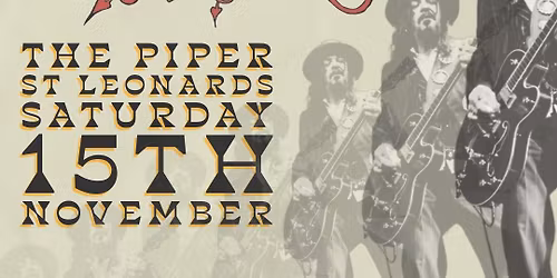 TYLA J PALLAS & DOGS D'AMOUR play The Piper on Saturday 15th November.