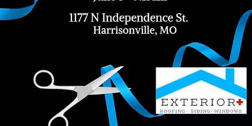 Exterior+ Roofing ribbon cutting