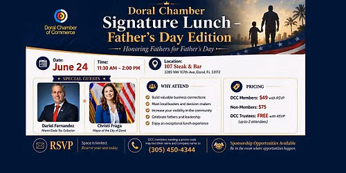 Doral Chamber Signature Lunch Father's Day Edition