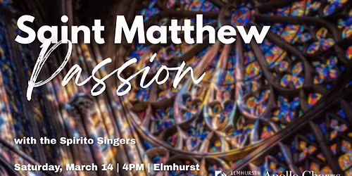 St Matthew Passion (Saturday)