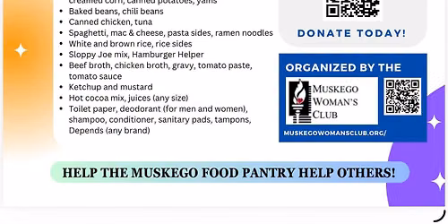 Muskego Community Drive By Food Drive