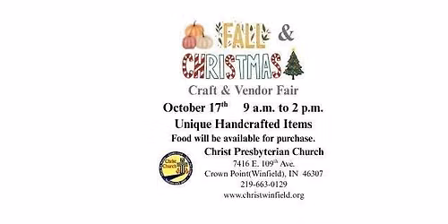 Annual Fall & Christmas Craft and Vendor Fair