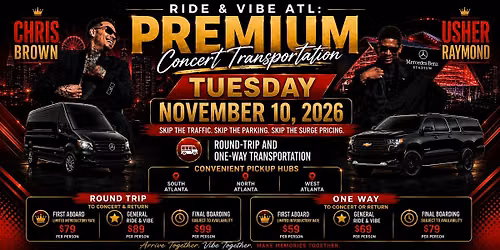 Ride & Vibe ATL 11\/10: Premium Concert Transportation