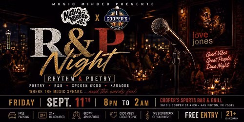 MusiQ Minded Presents: R&P Night \u2014 Rhythm & Poetry