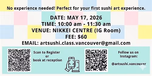 Kawaii (Decorative) Sushi Art Workshop