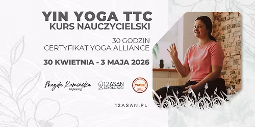 Kurs nauczycielski yin jogi 30h