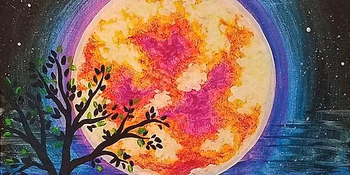 Paint and Sip Event: Neon Glowing Moon
