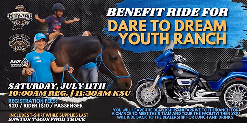 Dare To Dream Youth Ranch Benefit Ride