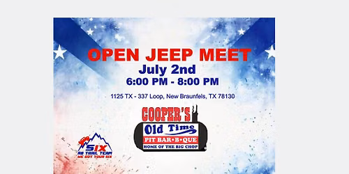 Open Jeep Meet- Coopers BBQ