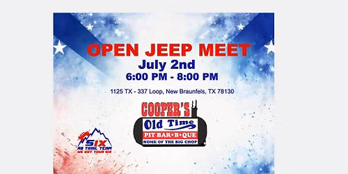 Open Jeep Meet- Coopers BBQ